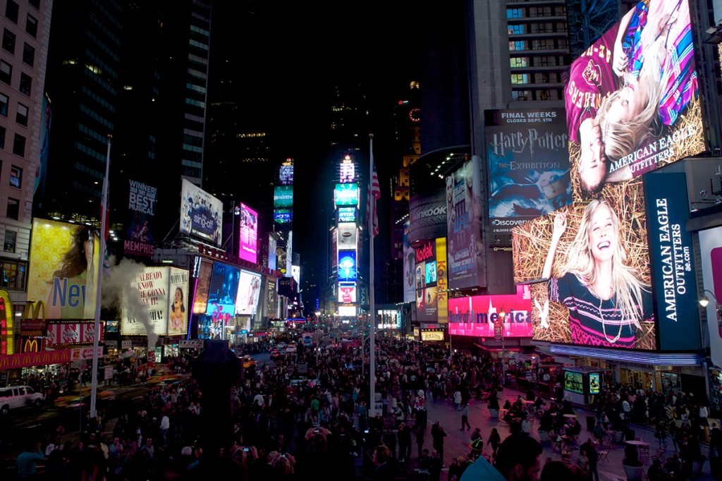 An evening in Times Square.